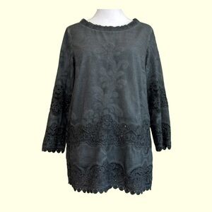 Elegant Embroidered Cottagecore Fairycore Witchy Tunic Soft Surroundings